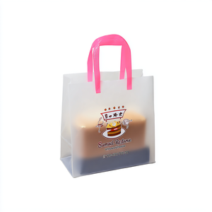 Sacs shopping en plastique robustes, vente en gros, design de logo personnalisé, imperméables, avec poignée souple, pour l'alimentation et la vente au détail - Product Image 1