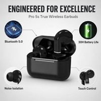 Audífonos Inalámbricos TWS Compactos de Bolsillo, 30 Horas de Reproducción, Carga Rápida USB-C, Semi-intraaurales