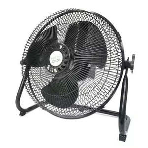 Ventilador Solar de Pie Recargable de 15w, Negro, Portátil, con Dos Velocidades - Product Image 1