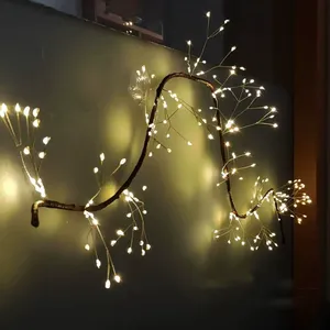 Lumières féeriques de vigne de saule avec branches d'arbre de lumière artificielle télécommandées pour la décoration murale de chambre à coucher intérieure de salon - Product Image 4