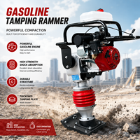 Compacteur vibrant autoporté avec moteur à essence 6,5 CV pour la construction routière et le compactage des sols