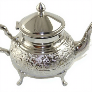 Juego de Tazas de Café Árabe Marroquí, Juego de Té Turco Árabe, Dallah Dorada Aislada, Regalo de Lujo - Product Image 1