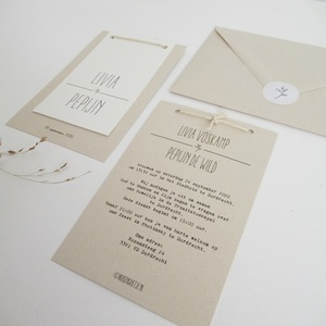 Tarjeta DE BODA sabia de papel de <span class=keywords><strong>dos</strong></span> <span class=keywords><strong>piezas</strong></span> holandesa antigua de lujo, Ahorre la fecha o cambie la fecha, invitaciones de boda Rústicas - Product Image 6
