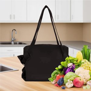 Travel Camping Storage Bag Large Capacity Shoulder Crossbody Bag For Women Black Portable Horizontal <b>Square</b> Magnetic Buckle - Product Image 1
