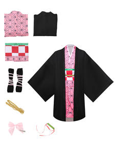 Anime Kimetsu Geen Yaiba Zenitsu Giyu Tanjirou Kamado <span class=keywords><strong>Nezuko</strong></span> Cosplay Vrouwen Kids Mannen <span class=keywords><strong>Kimono</strong></span> Uniform Party - Product Image 5