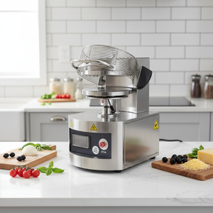 Máquina Eléctrica para Aplanar Masa de Pizza QDMECH, Prensa Automática para Bases de Pizza - Product Image 1