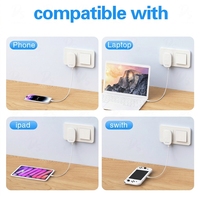 Chargeur mural double Type C 35W ultra-fin pliable, adaptateur de charge rapide USB C, bloc de charge PD 2 ports pour iPhone 15/16 Samsung