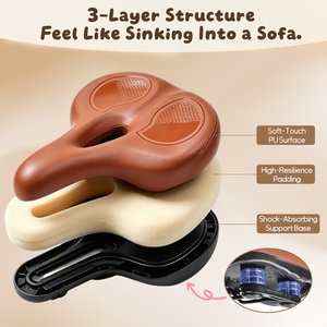 Yên xe đạp EasyDo <span class=keywords><strong>Extra</strong></span> <span class=keywords><strong>Wide</strong></span>, ngồi lâu không đau, thoải mái, cỡ lớn - Product Image 5
