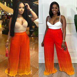 กางเกงลำลองจีบหลวมไล่ระดับสี - Product Image 3