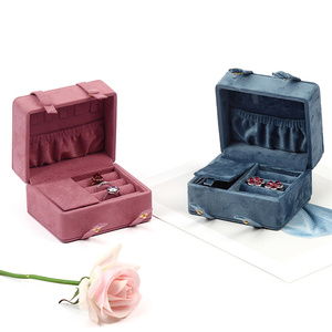 Luxury Portable Jewellery Showcase Custom Logo Paper Black Leather Mini Jewelry <b>Small</b> <b>Boxes</b> Packaging Box for Jewelry - Product Image 3