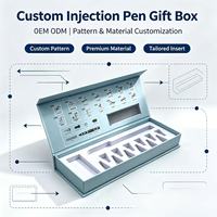 Kit d'accessoires pour stylo à insuline, flacons en verre vides à capacité personnalisée, corps de stylo avec boîte d'emballage assortie