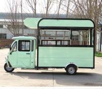 Camion de vente de nourriture mobile électrique à 3 roues en acier inoxydable résistant à la rouille, chariot de vente de nourriture mobile pour hot-dogs et glaces, chariot de vente de nourriture commercial