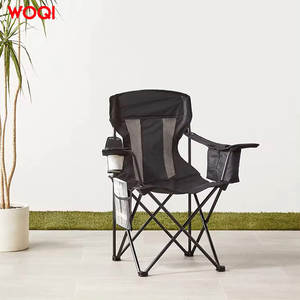 Silla de Camping Plegable Woqi Negra de Aluminio con Portavasos, para Jardín y Exteriores, Tela Oxford, 69X18X18 cm - Product Image 1