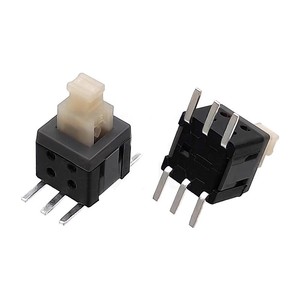 สวิตช์ร็อคเกอร์ 5.8x5.8 มม. แบบติดตั้งบนพื้นผิว ทนความร้อนสูง ไนลอนสีดำ SPST สวิตช์แบบอิสระสำหรับการติดตั้งบนแผง - Product Image 1