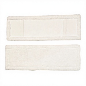 Repuestos de cabezales de mopa plana cuadrada de microfibra para limpieza de suelos, tipo plegable, para mopa con mango de aluminio blanco de fabricantes - Product Image 3