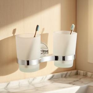 <span class=keywords><strong>Porte</strong></span>-gobelet double chromé classique moderne et écologique <span class=keywords><strong>Porte</strong></span>-<span class=keywords><strong>brosse</strong></span> <span class=keywords><strong>à</strong></span> dents <span class=keywords><strong>mural</strong></span> en acier inoxydable pour salle de bain ou hôtel - Product Image 4