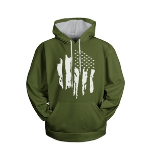 Sudaderas con Capucha Ecológicas con la Bandera Estadounidense, Sudadera Gráfica de Manga Larga para Hombre, Mezcla de Algodón Orgánico - Product Image 5