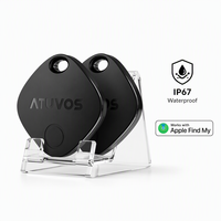 ATUVOS 2026 - Meilleur vendeur - Détecteur de positionnement de véhicule certifié MFI - Traceur GPS intelligent - Navigation GPS - BLE5.2 - Plastique - IP67
