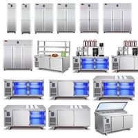 Congélateur vertical pour restaurant, réfrigérateur à double porte, congélateur, frigorifero, frigo, réfrigérateurs commerciaux