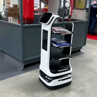 Robot de service alimentaire multilingue MiCity, robot de livraison de sushis, charge utile de 40 kg, navigation laser, robot serveur de restaurant