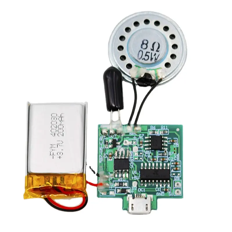 Lampu kustom cahaya diaktifkan modul suara Sensor cahaya diaktifkan berkedip Led 4M 8MB chip suara kartu ucapan modul USB rekaman