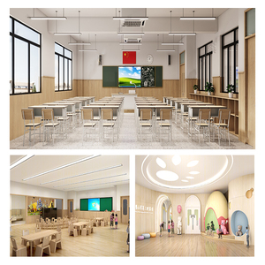 Pannello di parete antibatterico inorganico Pre-rivestito medicale impiallacciatura di legno decorativo ignifugo "pannello di" fuoco "per hotel medici - Product Image 5