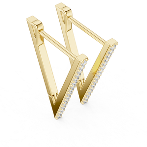 Boucles d'oreilles en diamant de laboratoire plaqué or pour femmes, bijoux élégants et raffinés, cadeau étincelant pour mariage ou fête - Product Image 4