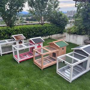 Jaula de Madera Maciza para Mascotas, para Cría al Aire Libre, Nido Grande para Conejos, Patos y Gallinas, Villa para Mascotas, Jaula para Cría de Patos, Gallinas y Codornices - Product Image 1