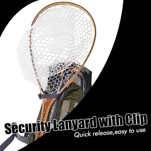 Red de aterrizaje de madera clásica para pesca con mosca, accesorios de pesca de carpa, nuevo diseño de mango, Red de aterrizaje de pesca - Product Image 5