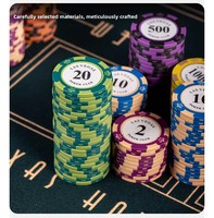 Jetons de jeu en argile de qualité supérieure, multicolores, lavables, pour Mahjong, cartes de comptage, jetons multifonctionnels pour Texas Poker et loisirs intérieurs