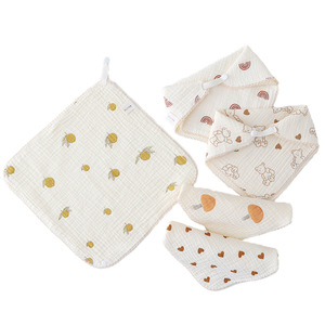 Babero Triangular para Bebé Jianmu Qingyue, 100% Algodón, Diseño de Animales y Puntos, Accesorio de Alimentación para Bebés de 0 a 1 Año - Product Image 4