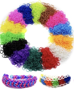 Prix d'usine – Bracelets en élastiques synthétiques couleurs arc-en-ciel pour loisirs créatifs, sacs de recharge pour bracelets <span class=keywords><strong>Loom</strong></span>, élastiques <span class=keywords><strong>Loom</strong></span> - Product Image 3