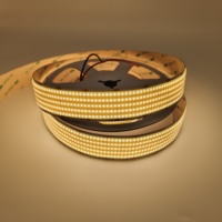 Daya tertinggi 30mm PCB 24V 1200Led/m 40W/m 5 baris Strip COB 3000K 4000K 6000K putih fleksibel lampu Strip COB Led