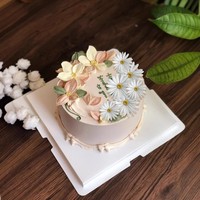 Décorations de gâteaux en papier de riz comestible à motif marguerite blanche, motifs peints à la main, pour pâtisserie, exclusivité transfrontalière