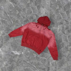 Sudadera con Capucha de Diseño Personalizado para Hombre, Estilo Vintage, Lavado Ácido, Corte Holgado, 100% Algodón, Estilo Urbano Otoñal - Product Image 1