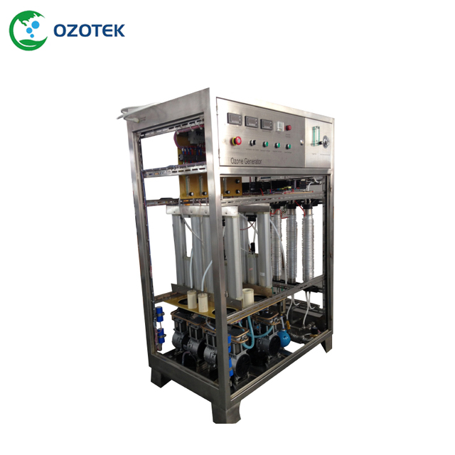 OZOTEK 200g/H Ozone Generator 304 Stainless Steel 100-145mg/L Inbuilt PSA Oxygen Concentrator for Air & Water
