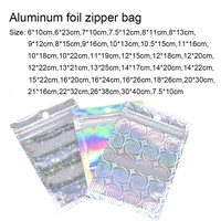 Bolsa de Aluminio con Cierre Hermético, Bolsa Plateada con Cierre Láser y Ventana Transparente para Perlas