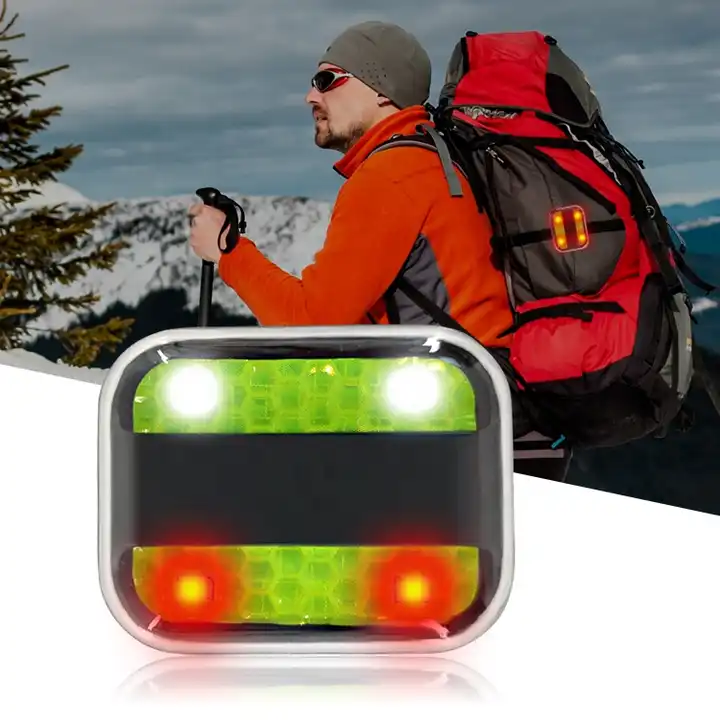 Outdoor Night Clip on Running Lights Reflective USB Rechargeable LED Light  Lightweight Plastic Safety Light Running Accessories for Jogging Hiking  Camping Running Gear Dog Walking (1 Pack)