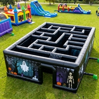 Labyrinthe gonflable de qualité commerciale pour Halloween, jeux gonflables de Noël pour l'extérieur, château gonflable personnalisé, maison hantée
