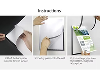Bingkai Poster Magnetik Perekat A3/A4/A5/A6 Bingkai Magnetik Plastik Ramah Lingkungan