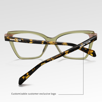 Monture optique unique en acétate faite à la main pour hommes, vente en gros de lunettes rétro en acétate de couleur composée, montures de lunettes