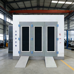Cabine de <span class=keywords><strong>peinture</strong></span> professionnelle pour detailing automobile, four de séchage fixe, système à faible bruit, chauffage diesel/électrique, éclairage LED, 80°C de cuisson - Product Image 1