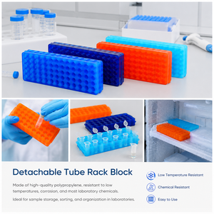 Degao Soporte de Plástico de Doble Cara para 96 Tubos de Centrífuga de 0.5ml, 1.5ml y 2ml, para Uso con PCR y Microcentrífuga - Product Image 3