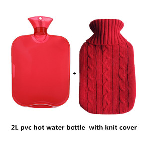 <span class=keywords><strong>Bouillotte</strong></span> 2L Vente en gros Sac d'eau chaude <span class=keywords><strong>Bouillotte</strong></span> en <span class=keywords><strong>caoutchouc</strong></span> PVC avec couvercle en tricot - Product Image 2