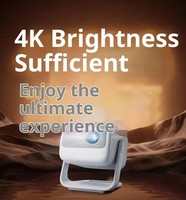 Mini Proyector LED LCD Inalámbrico Portátil Inteligente 4K 1080P con WiFi 2.4G/5G, Batería Integrada y Enfoque Automático para Cine en Casa