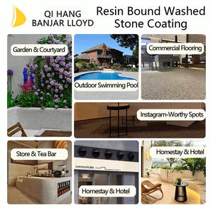 QI HANG Epoxy-Based Resin Washed Stone Gravel Lane Batch Liquid Coating with Exposed <b>Aggregate</b> for for Interior/Exterior Use - Product Image 5