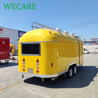 WECARE Bar à jus et à café mobile, remorque de restauration, carros de helado, camion de nourriture pour glaces, barbecue, pizza, hot-dogs avec congélateur et réfrigérateur