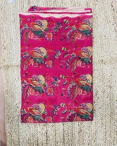 Hermosa Tela Estampada a Mano con Arte Indio de Color Rosa, 100% Algodón, Decoración para el Hogar, Mejor Precio - Product Image 1