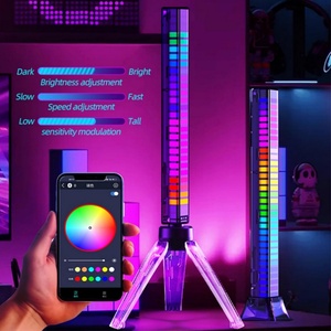 Luz LED RGB para Coche con Sensor de Sonido y Ritmo, Pantalla 3D, Barra de Luz Ambiental, Material ABS, DC 5V, Manual - Product Image 4