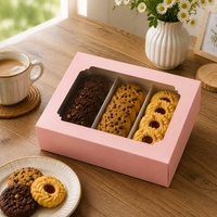 Nouvelles Boîtes Personnalisées Tendance pour Biscuits Pliés, Emballage en Papier pour Pâtisseries avec Fenêtre
